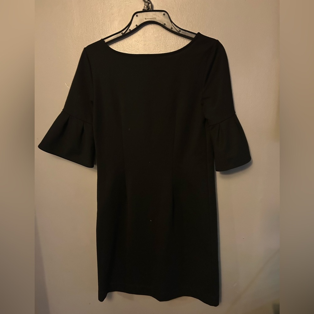 LOFT Dress - Black Ruffle Sleeve Mini Dress - Picture 5 of 8